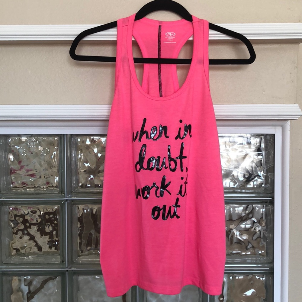 Hot pink flared Tank top